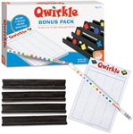 MindWare Qwirkle Bonus Pack, Board Game Expansion Accessories for 2-4 Players Ages 6+, Includes Tile Racks, Scoring Pad, and Pencil
