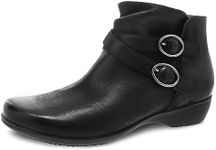 Dansko Women's Faithe Black Inside Zip Ankle Bootie 7.5-8 M US