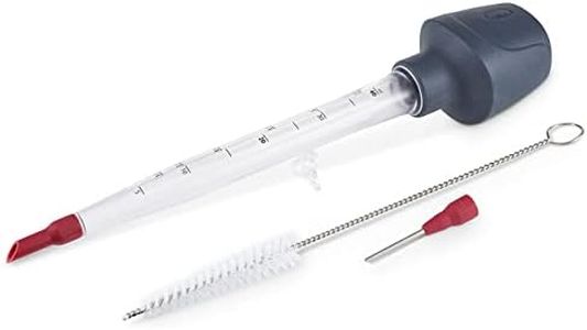 Zyliss 2 in 1 Baster and Infuser, Medium, Clear/Grey/Red