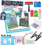 iVyne Rechargeable A4 Light Pad for Diamond Painting & Art Projects – LED Light Board with Diamond Art Accessories – Ultra-Thin & Portable Diamond Dot Light Board, Perfect for Artists - Blue