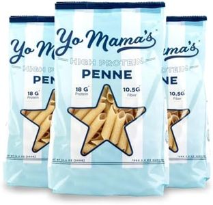Yo Mama's Foods High Protein High Fiber Penne Pasta | (3) 10.6 Ounce Bags. | Plant Based, Low Glycemic, and Gluten Free with Clean Ingredients