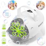 Kid Odyssey Bubble Machine, Automatic Whale Bubble Blower with 10000+ Bubbles, 400 ML Portable Bubble Maker with 2 Speed & 3 Bubble Wands for Kids 3 4 5 6 Party Birthday Wedding, Over 26FT Range