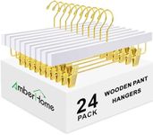 Amber Home 24 Pack White Wooden Pan