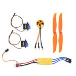 RC 2200KV Brushless Motor 6035 Propeller with 30A ESC + 9G Servo Free Mount Plane DIY Parts(Motor + Propeller + Servo + ESC)