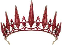 SWEETV Red Tiara Crown for Women, G