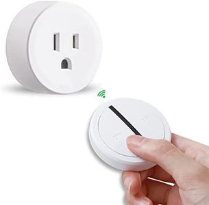 GREENCYCLE WiFi Smart Outlet Plug with Remote, Support APP Remote Control, Voice Control, Timer, Suitable for Alexa and Google Home, FCC ETL Certified, White, 1PK