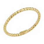 Kooljewelry 14k Yellow Gold Minimalist Diamond-Cut Band Knuckle Stacking Midi Ring (size 4)