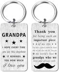 Gezxin Fathers Day Keyring Gifts for Grandpa- Grandfather Birthday Keyring from Grandkids- Christmas Thanksiving Valentines