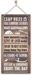 Camping Rules Wood Signs Decor, Hanging Wood Sign Home Décor, Campsite Rules Hanging Sign, Vintage Wood Wall Sign, Home Décor Sign, Camping Lover Wall Décor, Farmhouse Wood Décor Sign