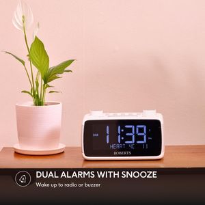 Roberts ORTUS4 Digital Radio – FM/DAB/DAB+, Bluetooth, Alarms, White