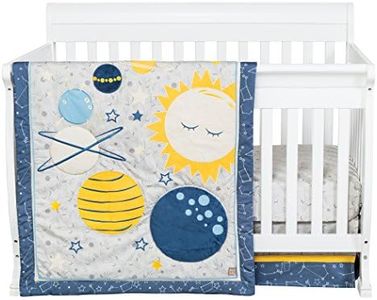 Trend Lab Galaxy 3 Piece Crib Bedding Set, Blue/Gray/Yellow