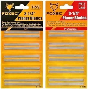 FOXBC 3-1/4 Inch Planer Blades Replacement for DeWalt, Makita, Bosch, Wen 6530, Ryobi, Craftsman and More 3-1/4 Hand Portable Planers - HSS, Carbide - 20 Pack