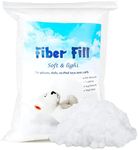 Jmuiiu 50g Polyester Fill, Premium Fiberfill, Recycled Fiber, High Resilience Stuffing Fluff Fiberfill for Pillow Filling, Christmas Dolls DIY, and Home Decors Projects 1.8oz F5083