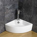 Soyo Ceramic Wall Hung Wash Basin Glossy Finish/Wall Hung/Wall Mounted Bathroom Sink/Super White Color (Delta) 23 x 17 Inch