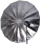 CanadianStudio Photo 75" Silver with Black Cover Reflective Parabolic Umbrella 16 Fiberglass Rib 7mm Shaft