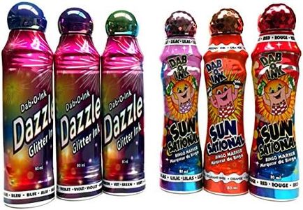 Bingo Dauber Set! - 3 Dazzle Glitter & 3 Ultra Bright Sunsational Ink Dabbers