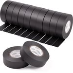 JFA Supplies Strong PVC Insulation Electrical Tape - Black Colours Pack of 12-19mm x 20m