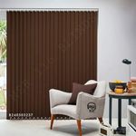 MSR 116 Vertical Blinds/Curtains and Shades for Home Furnishing(Balcony,Kitchen,Bedroom,Bathroom etc) Brown (55 inch(W)*70 inch(H))