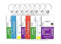 Cruise Luggage Tags | Compatible with All Cruise Lines | E-tag Holders Zip Seal & Steel Loops, Thick PVC | ID Badge | Waterproof, Clear Cruise Tags