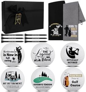 14 Pcs Funny Retirement Gifts Golf Balls Set, 2Pcs Funny Golf Towel, 6Pcs Funny Retirement Gifts Golf Balls Set with 6Pcs Golf Tees for Dad Husband Coworkers Golfers Golf Lovers Retirement Gifts