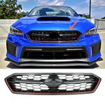 MUTUSAISI Front Bumper Upper Grill Honeycomb Grille Compatible with SUBARU WRX & WRX STI 2018 2019 2020 Accessories