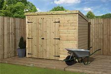 EMS Retail Empire 4000 Pent Garden Shed 7X4 SHIPLAP T&G DOUBLE DOOR PRESSURE TREATED