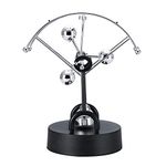 Perpetual Motion Desk, Physics Simulation Movement Semi Globe Shape Revolving Gadget Electronic Shake Wiggle Device Kinetic Art for Office Adults Women Men Swing Ball Home Table Ornament Gift