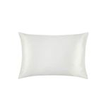 Jasmine Silk 100% 22 Momme Mulberry Charmeuse Silk Pillowcase for Hair and Skin 50 cm x 75 cm Envelope Closure (Ivory)