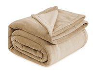 VAS COLLECTIONS Premium Plush Summer Double Bed Dohar/AC Blanket | 200 GSM Reversible Lightweight Cozy Soft for Bed, Sofa, Couch, Travel & Camping| 220x230 cm - Beige