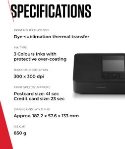Canon SELPHY CP1500 Photo Printer Black