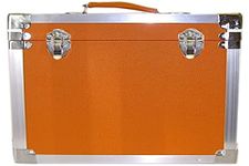 Steepletone LP/Album Vinyl DJ Record Storage Box/Flight Case - Orange