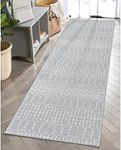 Lahome Moroccan Runners for Hallways 2x6 Washable Non-Slip Carpet Runner Throw Ultra-Thin Kitchen Runner Bedroom Rugs Grey Distressed Print Rug Runner for Entrance Bathroom Laundry Room Living Room