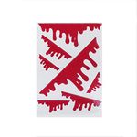 SEAyaho 7 Pieces Car Vinyl Sticker, Funny Bleeding Red Blood Drip Zombie Undead Reflective