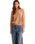 NAADAM Women's The Original Cashmere Crewneck Sweater, Camel, L