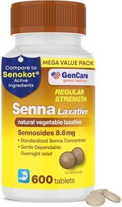 Senna Laxative 600 Tablets by GenCare – Senna 8.6mg Tablets with Natural Sennosides | Laxatives for Constipation, Bloating, Gas & Irregularity Relief. Safe & Effective | Generic for Senokot