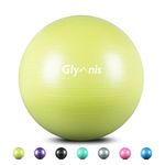 Glymnis Exercise Ball 55cm 65cm 75 cm Anti Burst Slip Resistant Balance and Yoga Ball Swiss Ball Birthing Ball with Quick Pump for Yoga Fitness and Core Exercise