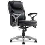 Serta at Home Air Health and Wellness Mid-Back Office Chair, Eco-Friendly Bonded Leather, Smooth Black, 44103