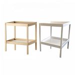 VALDERN - Baby Changing Table Unit Station/Baby Nappy Changer Bed/Solid Beech Wood (Natural),72 x 53 x 87 cm