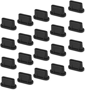 20x USB C Cover Dust Plug for iPhone 16 Pro Max/iPhone 15, Samsung Galaxy S24, S23, S22, S21, S20,A53, Note 20, Pixel, MacBook, Laptop, Cell Phone Dust Cover for All USB Type C Charging Port -Black