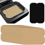 INFRAOVENS Unbleached Parchment Paper Liners for Ninja Foodi XL Smart FG551 6-in-1 Indoor Grill Accessories, Air Fryer Liners and Reusable Heat Resistant Mat, Accessories by