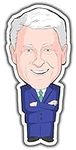 4-Inch Bill Clinton Vinyl Sticker [