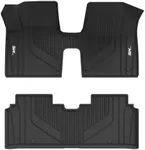 3W Floor Mats for Kia EV6 2024 2023 2022 Floor Liner Custom Fit All Weather TPE 3D Car Mats Fit for KIA EV6 1st and 2nd Row,Black