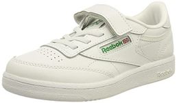 Reebok Classics Kids_Boys Leather,Synthetic Textile Textile Rubber Club C 1V Casual Tennis Shoes White/GLEGRN/VECBLU UK-2.5