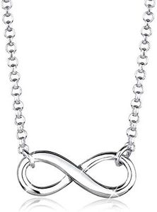 Elli Collier Femme Infinity Pendentif Tendance en Argent Sterling 925