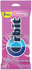 ORBIT Bubblemint Chewing Gum Sugar Free, 3 Packs of 14-Pieces (42 Total Pieces)