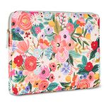 Case-Mate Rifle Paper Co. Laptop Sleeve 15.6"-Protective Laptop Sleeve With Padded Exterior,Satin Interior-Floral Laptop Cover For 13.6-15.6 Inch Macbook Pro/Air M3,Hp,Asus,Dell-Garden Party Blush