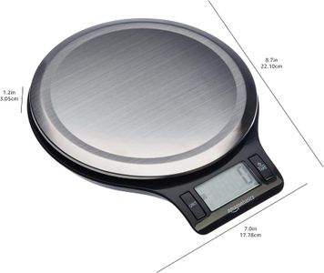 Amazon Basics Digital Kitchen Scale – LCD Display, Stainless Steel