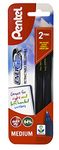 Pentel Energel-XBL107/2-A Retractable Gel Ink Roller Pen, 0.7 mm - Black (Pack of 2)