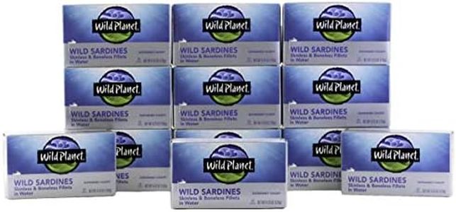Wild Planet Wild Sardines in Water, Sea Salt, Skinless & Boneless, Tinned Fish, Sustainably Wild-Caught, Non-GMO, Kosher, Gluten Free, Keto and Paleo, 4.25 Ounce (Pack of 12)