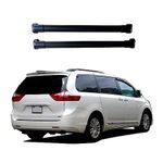 ROKIOTOEX Cobra Roof Rack Crossbars Fit for Toyota 2010-2020 Sienna XL30 Raised Side Rails, Lockable Cross Bars for Rooftop Cargo Box Luggage, Ski Board, Bike Carrier – Black